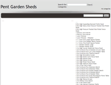 Tablet Screenshot of pentgardensheds.co.uk